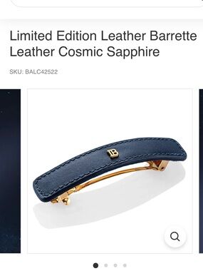 Limited Edition Leather Barrette
Leather Cosmic Sapphire